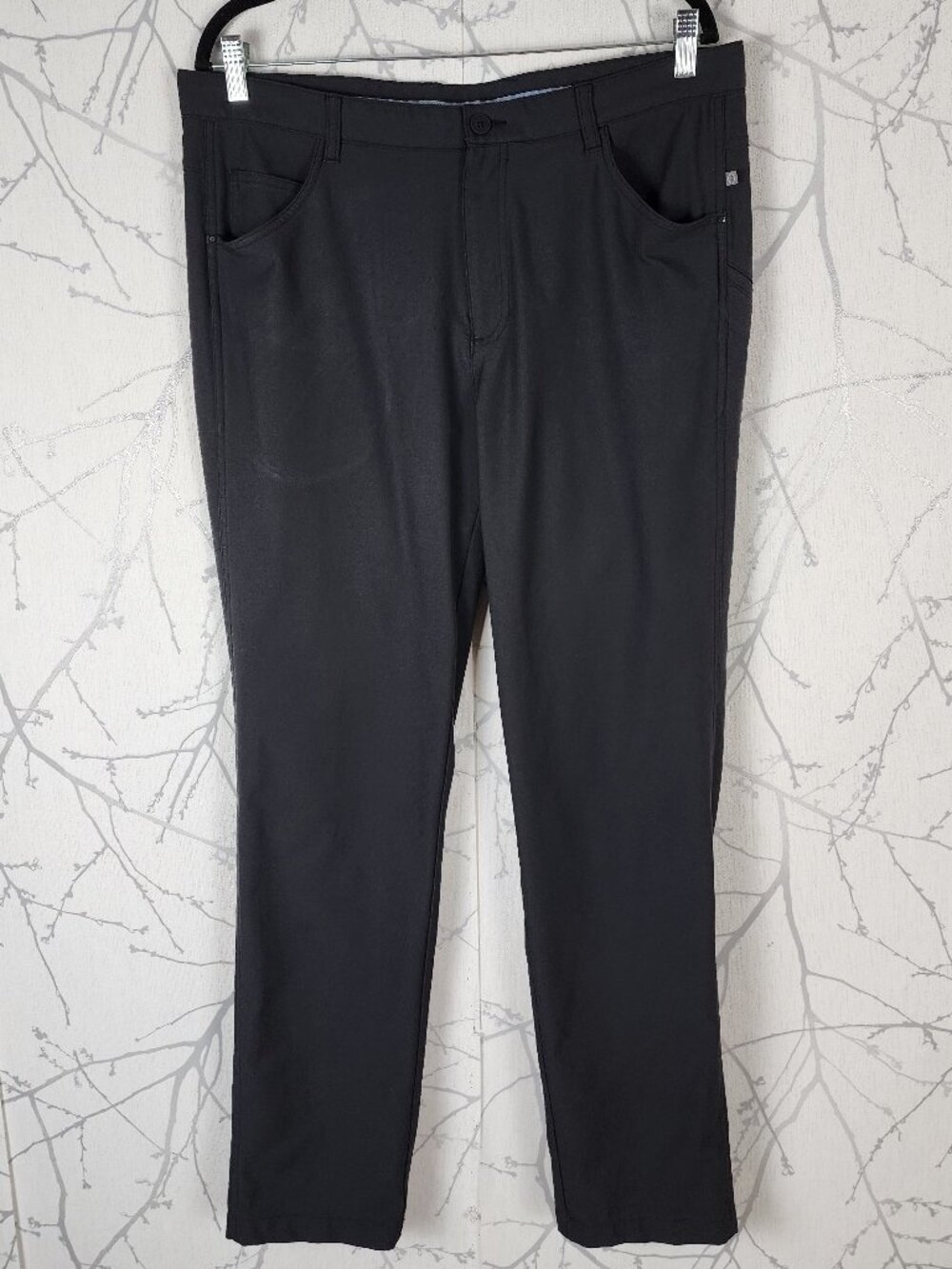 PING Sensory Cool Black Slim Straight Golf Pants